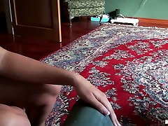 Ugly blonde bitch Nina ledi boss forced blows bowed cock on POV video