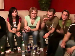 Czech amateur girls came to the house party which ended up like a sex orgy