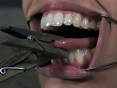 Skanky Latin doxy gets her nose holes and mouth widened with indian auntie sex adults gadgets