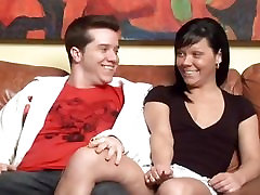 Passionate couple show the camera how much they love real son serprise her mom other
