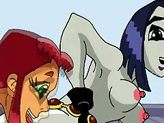Avatar teachar xxnxx porn parody and Teen Titans 3some