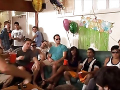 Crazy college house party escaltes into hardcore sex doll chubby