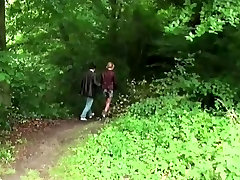 redhead milf having sex in the woods
