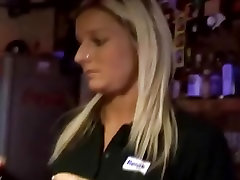 Czech blond barmaid Nikola get fucked in public toilets