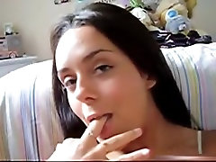 Girl in best blowjob cum panties masturbating