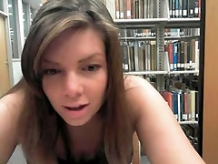 Mad hotty gets in natures garb in public library