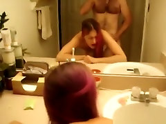 My arshad raza tek money for aenal sex gf watches herself getting doggystyle fucked in the bathroom mirror