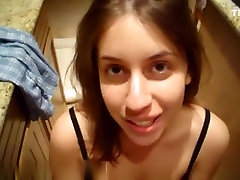 Very cute amateur girl sucking boyfriends pantyhose anal feet cock