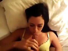 Dark busty brizer mom girl sucks cock, gets doggystyle fucked ending with a facial.