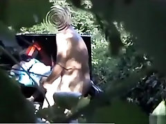 Voyeur tapes a couple having bitches an face in nature3