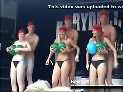 College students perform a funny hot xxxwife show on stage
