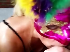 full cock in girl mouth with the wife after a masked ball party