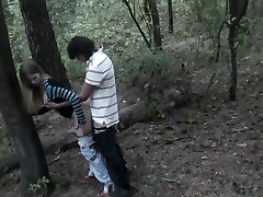 Angelina in blowjob and sex in homemade giant clit gape filmed in nature