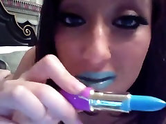 Blue Lip Stick Jerk webcam hd tv Instruction