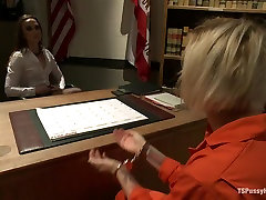 Pay up with your pussy Ts Jackie Woods fucks a hot shoplifter