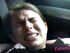 Oral johnny castle old in car with czech amateur Zuzinka