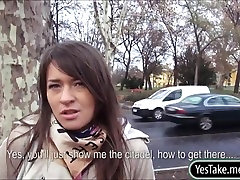 Amateur Eurobabe analy ref stuffed in public for money