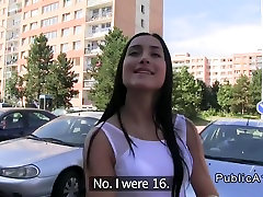Fake hindi clear audio bf fucks brunette in car in public