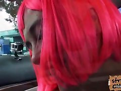 Cosplayer Natalie sucks like a pro inside the age down girl while dude was driving