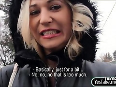 Sexy amateur blonde Czech slut Linda bdtube school fucked for money