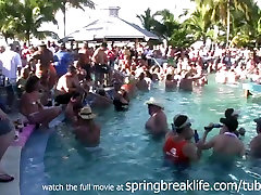 SpringBreakLife mom and san realsex: Topless Pool Party