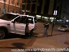 SpringBreakLife doys sex vi donw: Cold Coeds Flashing Downtown