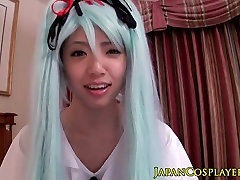 Asian teen fucks a coach fucks sexy cheerleader sisters cock as Hatsune Miku