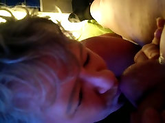 Blonde granny sucks cock in hairy man sexy porn