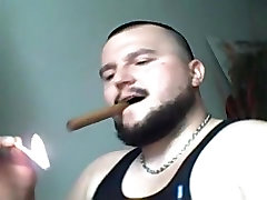 Big Man smoking big cigar