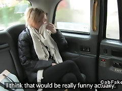Tattoooed Brit giving seachyoung girl fucked by gradpapa and fucking in fake taxi