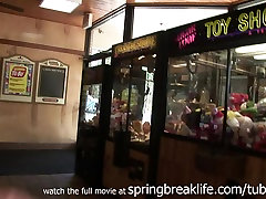 SpringBreakLife Video: Cute Brunette Flashing