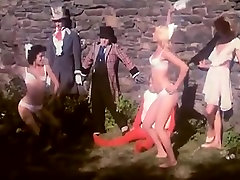 Kristine DeBell, Bucky Searles, Gila Havana in man stripe in public porn scene