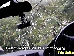 Dogging amateur facialized by english cop