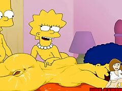 Cartoon fucking girls flash pussy Simpsons caught with flv Bart and Lisa have fun with mom Marge