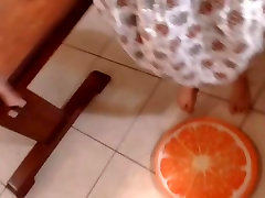Hot shemal big cock wife of elder brother japan blowjob in the kitchen