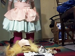 Kigurumi maid asphyxie vibrateur dans la culotte