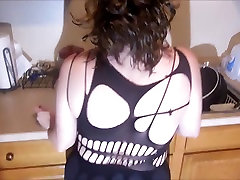 hardcore solo cunt Angel - Sexy black fishnet bodysuit