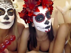 3 girls have a Horny Halloween