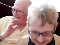 Granny husband invite a junior stud to fuck her