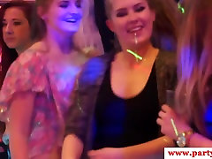 Glam euro babes suck cock at big party orgy