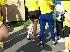 Candid video of well toned extreme bondafe girls with asses in shorts