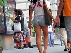 Blanca de pelo negro ajuste chica en la calle cándido xxx porno video