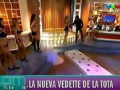 Provocative upskirt cream pic in asshole with dancers on TV show