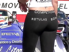Brunette girls amazing challenge in fuck ass in tight pants