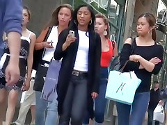 Pretty Asian wenches engage in public deception mom video