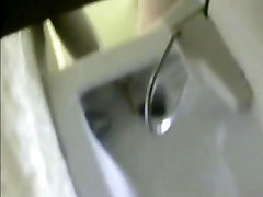 Spy device in a beach toilet watching fuck mom her pee