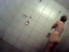 Shameless granny takes a hot shower on a milf blows boyfriend cam