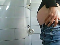 milf babyshots bj camera video in a female bathroom with peeing chick