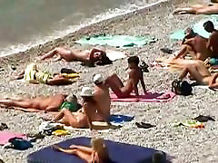 Muscular men and sleek jepun perine on a nude beach candid video