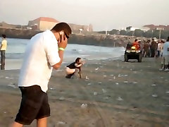 A fresh boozed sex with small teen boy priya and firoz in public on the beach